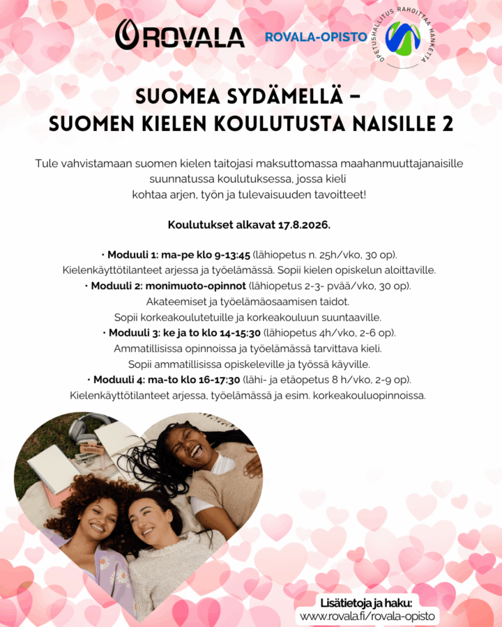 Suomea sydämellä - suomen kielen koulutusta naisille